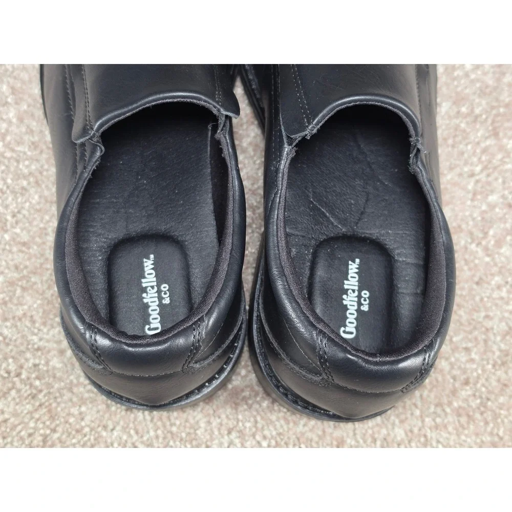 Goodfellow & Co Mens Black Slip On Bicycle Toe Dress Loafers Shoes Size 9W Wide